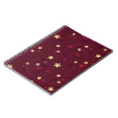 グリッターシャインシークイン紙吹雪ストラススターリーレッドゴウ ノートブック (左側)