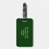 グリッターシャムロックとフラワーラゲージタグ ラゲッジタグ (裏面縦)