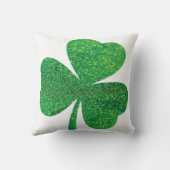 グリッターシャムロックサンパトリックの日装飾用クッション クッション (裏面)