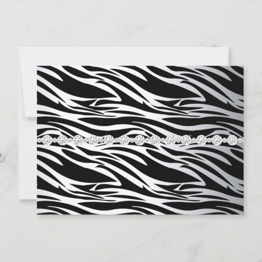 グリッターシューベビーガールベビーシャワーエスニック 招待状 (裏面)