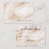 グリッターシルクサテン金ゴールドギフト券 名刺 (正面/裏面)