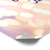 グリッターシルバーと金ゴールドカスタムメッセージ ポスター (角)