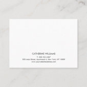 グリッターシルバーのまつげ眉のアフターケアの指示 名刺 (裏面)