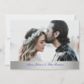 グリッターシルバーウェディング セーブザデート (裏面)