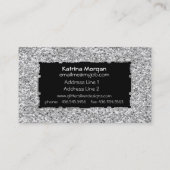 グリッターシルバーエレガンスビジネスカード 名刺 (裏面)