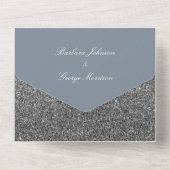 グリッターシルバーエレガントウィンターウェディング オールインワン招待状 (裏面)