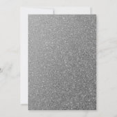 グリッターシルバーエレガントヴィンテージファブブライダルシャワー 招待状 (裏面)