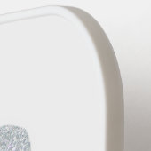 グリッターシルバーキウイバード名前をカスタムするニュージーランド ピックルボールラケット (左詳細)