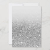グリッターシルバークラウンキンセアニェラ誕生日 招待状 (裏面)