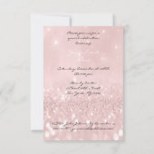 グリッターシルバーグレーピンクダイヤモンドシューズグリッター 招待状 (裏面)