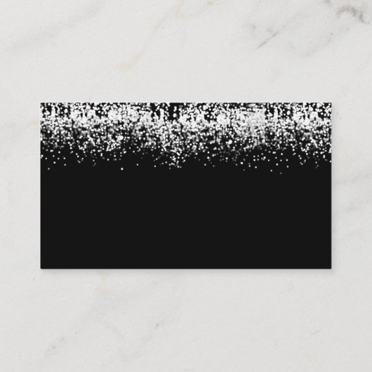 グリッターシルバーシャワーゲームカードの数キス プレイスカード (裏面)