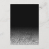 グリッターシルバーシンプルモダンの結婚方向 エンクロージャーカード (裏面)