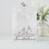 グリッターシルバーダイヤモンドガラスシューズハイトグレールクス 招待状 (スタンド正面)