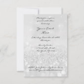 グリッターシルバーダイヤモンドガラスシューズハイトグレールクス 招待状 (裏面)