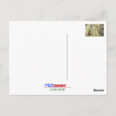 グリッターシルバーツリーオーナメントクリスマスホリデー ポストカード (裏面)