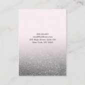 グリッターシルバーピンクグラデーションジュエリーイヤリングディスプレイ 名刺 (裏面)