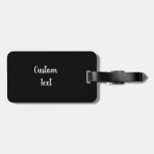 グリッターシルバーNZキウィブラック&ホワイトカスタム ラゲッジタグ (裏面横)