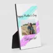 グリッターシンプルのピンクブルーマザーズデー フォトプラーク (側面)