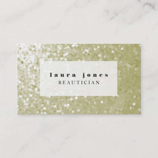 グリッターシーケンス美容師ファッションテンプレート 名刺 (正面)