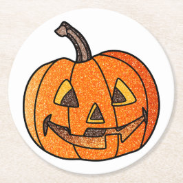 グリッタージャック・オランタン ラウンドペーパーコースター