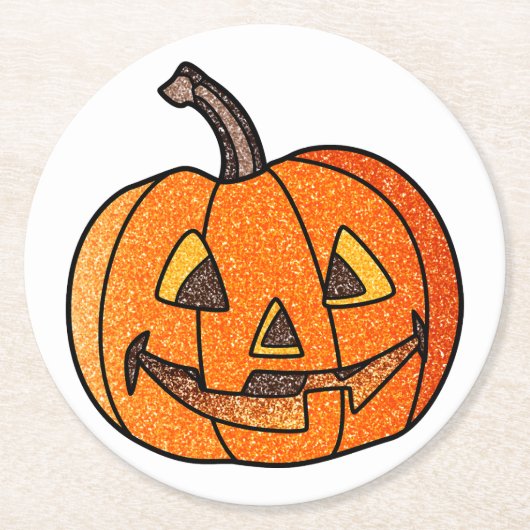 グリッタージャック・オランタン ラウンドペーパーコースター (正面)