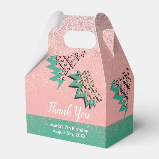 グリッタースイカとシーズ誕生日パーティー フェイバーボックス (正面サイド)