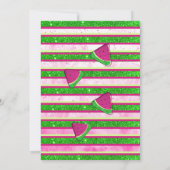 グリッタースイカガールベビーシャワー招待状 招待状 (裏面)