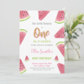 グリッタースイカ誕生日招待状 招待状 (スタンド正面)