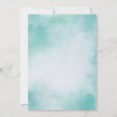 グリッタースイート16ターコイズ水カラー誕生日 招待状 (裏面)