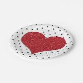 グリッタースウィートヴァレンティーンズドット誕生日 ペーパープレート (アングル)