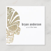 グリッタースカルフェイクタトゥーアーティスト名刺 スクエア名刺 (正面)