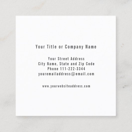 グリッタースカルフェイクタトゥーアーティスト名刺 スクエア名刺 (裏面)