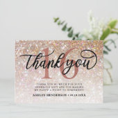 グリッタースグラデーションイート16誕生日 サンキューカード (スタンド正面)