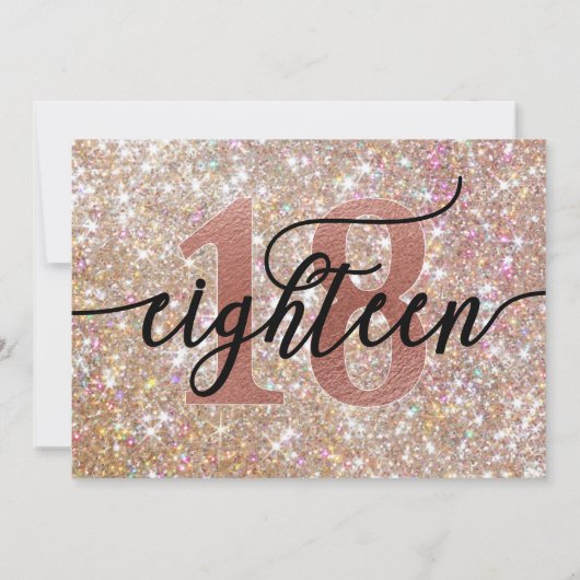 グリッタースグラデーションイート18誕生日 サンキューカード (裏面)