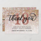 グリッタースグラデーションイート18誕生日 サンキューカード (正面/裏面)