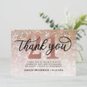 グリッタースグラデーションイート21誕生日 サンキューカード (スタンド正面)