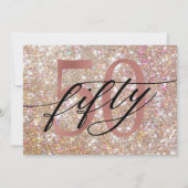 グリッタースグラデーションイート50th誕生日 サンキューカード (裏面)