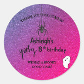 グリッタースグラデーションパイダー幽霊ハロウィングラムフェイト ラウンドシール (正面)