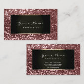 グリッタースタイリストファッションブロガー金ゴールドブラックピンク 名刺 (正面/裏面)