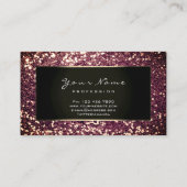 グリッタースタイリストファッションブロガー金ゴールドブルゴーニュBlac 名刺 (裏面)