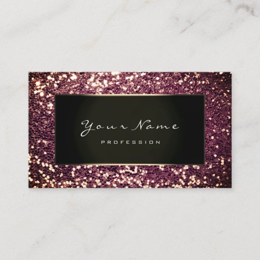 グリッタースタイリストファッションブロガー金ゴールドブルゴーニュBlac 名刺 (正面)