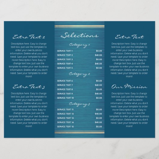 グリッタースタイリッシュとブラシ仕上げメタル3折パンフレット (裏面)