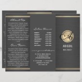 グリッタースタイリッシュとブラシ仕上げメタル3折パンフレット (正面/裏面)