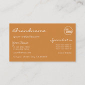 グリッタースタイリッシュスターとロゴ付きブラウンベージュ 名刺 (裏面)