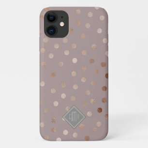 グリッタースタイリッシュドットをモノグラムで管理 iPhone 11 ケース