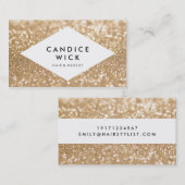 グリッタースタイリッシュ名刺(ソフト金ゴールド) 名刺 (正面/裏面)