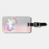 グリッタースタイリッシュ《写真》ぼけ味、ユニコーン、星 ラゲッジタグ (正面横)