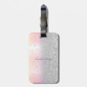 グリッタースタイリッシュ《写真》ぼけ味、水彩ユニコーン、星 ラゲッジタグ (裏面縦)