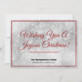 グリッタースターと緑の枠のクリスマスフォト シーズンカード (裏面)