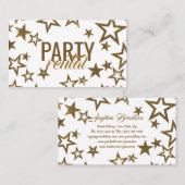 グリッタースターパーティーレンタル食器類 名刺 (正面/裏面)